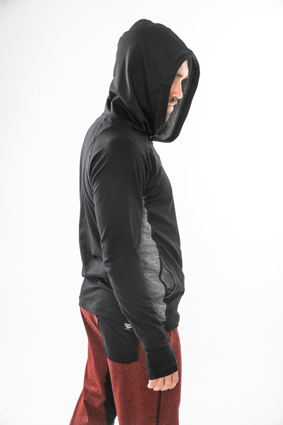 BLACK / GREY Ninja Hoodie