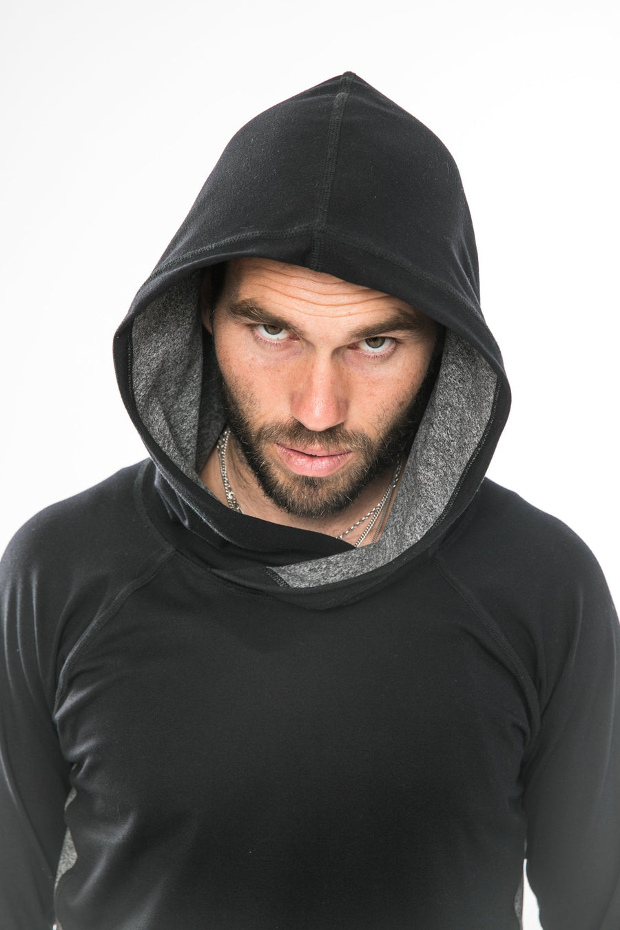 BLACK / GREY Ninja Hoodie